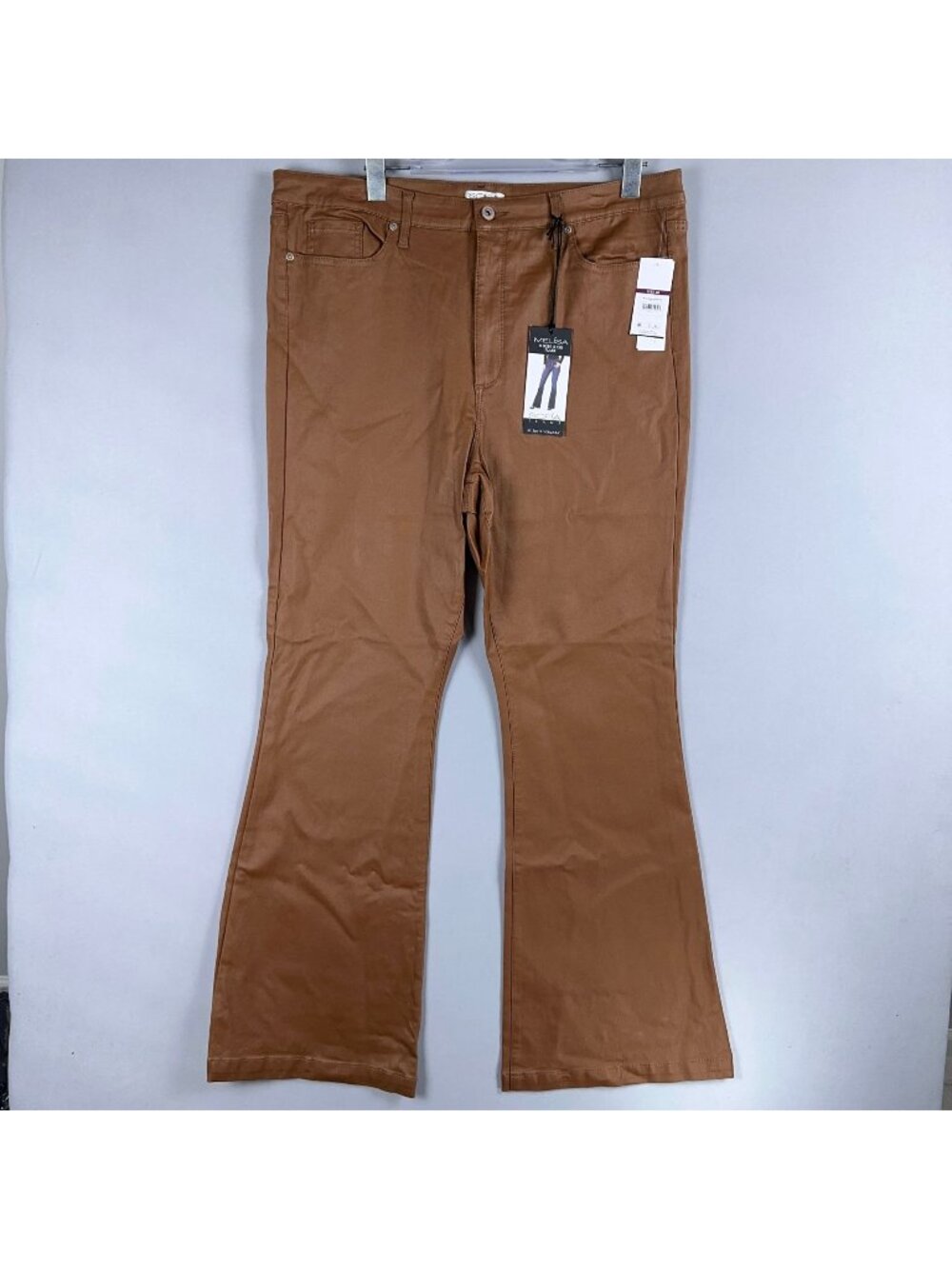 Sofia Jeans Sofia Vergara Melisa Flare Pants High Rise Womens Size 20W Brown